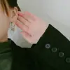 Pendientes de Plata de Celebridad de Internet Pendientes Explosivos Versátiles Pendientes Huecos para Mujer Pendientes Corea del Sur Temperamento Moda Personalidad Exagerados