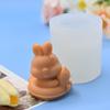 Cross-border Novo Círculo de Natação Coelho bonito Aromaterapia Vela Silicone Baking Mousse Bolo Aroma Gesso Molde Decoração