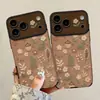 Adecuado para funda de teléfono Apple 17pm, iPhone 15 silicona, 16 tuerca floral con cordón, 18pro retro otoño e invierno