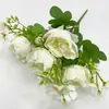 Ramo de crisantemo artificial estilo europeo, peonía, mango pequeño, flor de seda, flor artificial, decoración, estilo INS, flor pequeña, orquídea, peonía
