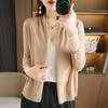 Verão Feminino Ar Condicionado Malhas Fino Gelo Seda Linho Cardigan Manga Longa Cardigan Feminino Xale plus size Colete
