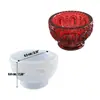 Molde de Silicona para Taza de Vela Romper Maceta de Cemento Yeso DIY Redonda con Puntos de Polca Molde para Tazón con Relieve Listo para la Venta