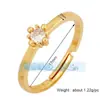 P03 Anillo popular europeo y americano de color esmaltado por goteo, cobre puro, microincrustado, gema, circonita, mariposa, amor, calavera