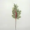 Decoración Navideña de Agujas de Pino Artificial Transfronteriza Accesorios de Rama de Pino Individual Conos de Pino de Plástico Decoración Festiva Árbol de Navidad