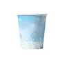 Nueva Decoración Temática de Fiesta de Cumpleaños Copo de Nieve Azul Vajilla Desechable Plato de Papel Servilleta de Papel Vaso de Papel Banderín Tirar Cuchillo Tenedor Cuchara