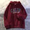 Sudadera con capucha de marca moderna estilo americano para hombre, estilo vibe callejero hip-hop ins top de otoño e invierno, chaqueta con forro polar, atuendo de pareja