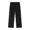 Jeans de pierna recta para hombre Muqiu Men's Wear estilo high street estilo old money con diseño de patchwork de sarga lavado a la piedra y lavado enzimático