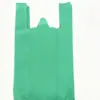 Descartável preto, azul, rosa, branco, verde, etc. Sacolas de compras de plástico HDPE, sacos de lixo, sacolas tipo colete