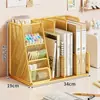 Estantería de escritorio, soporte para libros, organizador de escritorio para estudiantes, solución de almacenamiento de libros, organizador de archivos de oficina, estante de almacenamiento