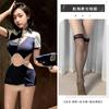 Lencería Sexy de Pecho Pequeño Push-Up Tentación Caliente Deseo Puro Talla Grande Sexy Uniforme de Policía Hermana Mayor Cardigan con Cremallera 6237
