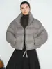 Chamarra Acolchada 90% Pluma de Pato Blanca para Mujer, Estilo Corto, Moda Invierno 2026, Chaqueta Puffer Nube Petite, Abrigo Engrosado