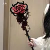 Mapache Flor Sangre Maldición Caña Espina Rosa Varita Mágica Palo Retorcido Hecho a Mano DIY Tela para Dar Forma a Espadas Anuncio Regalo