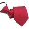 Corbata con cremallera de 8 cm al por mayor perezosa fácil de jalar sin nudo 7 cm para hombre negocios formal morado rojo rojo oscuro