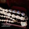 Collar de perlas con forma de lágrimas de sirena, cadena de cuentas de concha de mar profundo barroca de Tahití, cadena de perlas de bulbo pequeño superpuestas