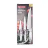 Cuchillo de Chef Doméstico de Cocina con Tarjeta de Succión de Doble Cara Set de Cuchillo para Frutas de Acero Inoxidable Pelador Set de Tres Piezas