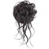 Coque Sintético para Mulheres com Penteado de Botão de Flor Semelhante à Seda, Penteado Antigo, Cabelo Sintético Naturalmente Volumoso com Anel de Peruca Barbas de Dragão