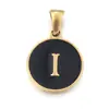 Collar con colgante de acero de titanio DIY de 26 letras inglesas de venta caliente, cadena redonda para clavícula para mujer, accesorios de joyería de acero inoxidable al por mayor