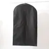Capa de Poeira para Terno Não Tecido Bolso para Pendurar Preto Espessado Portátil Saco de Poeira para Casaco Saco de Armazenamento de Roupas Domésticas