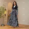 AliExpress Nova Roupão Preto e Branco Estampa de Leopardo Retro Casaco Lapela Decote V Amarração Cincha Cintura Dobras Miyake Roupa Feminina