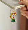 Homem de Gengibre de Natal Pingente de Árvore de Natal Corrente para Celular DIY de Nicho Lanyard para Celular de Aparência Elegante Pingente de Contas Presente