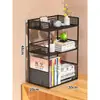 Estante de Almacenamiento de Escritorio, Estantería de Escritorio, Escritorio de Dormitorio, Estante de Almacenamiento para Escritorio de Oficina, Estante Pequeño Multicapa, Estante Organizador por Capas