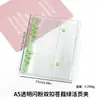 Capa Premium para Caderno de Folhas Soltas, Transparente e Fresca em PVC com Duplo Fecho, Porta-Cartões para Planner A5 com Capas Coloridas Substituíveis