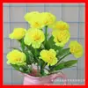 Flor de seda artificial 10 buquês de cravo Dia das Mães casamento decoração de casa flor artificial de plástico única fábrica atacado