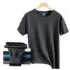 Nueva camiseta interior térmica sin costuras de cuello redondo para hombre para otoño e invierno, con forro polar añadido y forro polar de doble cara engrosado para abrigar, fabricante de camisetas de manga corta