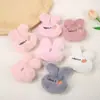 Broche de felpa bordado de conejo estampado ropa de muñeca de algodón pasador llavero colgante material para joyería