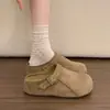 Pantuflas cerradas tipo Birkenstock de suela gruesa que aumentan la altura para mujer, nuevo modelo de verano 2025, versátiles de meter y sacar, tipo mule para usar en exteriores