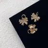 Colgante Hecho a Mano DIY de una Sola Cara con Zircón que Conserva el Color Chapado en Oro de 14K, Forma de Gota de Agua, Lazo, Abalorio Pequeño