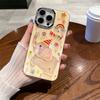 Funda de teléfono simple y premium IMD con jirafa, elefante, animal, pedrería, mariposa para iPhone14ProMax