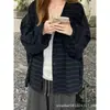 Chaqueta Cárdigan Rayada Marrón Melanoid para Mujer Otoño Nuevo Estilo Estilo Coreano Holgada Adelgazante Estilo Suave Top Botones Estilo Coreano