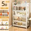 Estante de ferro, prateleira de armazenamento de vários níveis de piso, estante simples para casa, organizador de sala de estar, estante de aço para estudantes