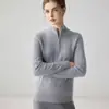 Nova coleção outono e inverno: suéter de tricô com tranças 100% caxemira retrô para mulheres, com design de meio zíper, estilo elegante e mangas compridas versáteis