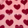 Tela de piel de conejo Love, franela de imitación de piel de conejo, pequeño tejido de terciopelo con estampado de corazón de pollo y piel de conejo.