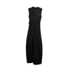Chaleco de Estilo Old Money Wanwei Vestido Largo para Mujer Verano 2026 Nuevo Estilo Escote Drapeado Cintura Ceñida Vestido sin Mangas Plisado L0026