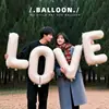 Suministros de Decoración para Confesión del Día de San Valentín Globo de Papel de Aluminio Letras Delgadas Versión Americana de 32 pulgadas 16 pulgadas Set LOVE para el Día de San Valentín