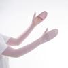 Guantes de manga de hielo para mujer de verano con protección solar anti-ultravioleta, para montar al aire libre, conducir, secado rápido, transpirables, huecos en la palma, para llevar