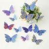 Papel Tapiz Decorativo Estéreo Mariposa Recortada en 3D Transfronteriza Doble Capa Textura Metálica Mariposa Simulada Mixta Pegatina de Pared