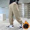 Pantalones para Niños Estilo Coreano Otoño e Invierno Forrados de Polar Modernos Casuales 2026 Pantalones de Chándal de Polar para Niños Transfronterizos