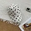 Boné de Beisebol com Bolinhas Estilo Coreano para Mulheres, Adequado para Todas as Estações, Boné de Sol, Chapéu Casual para o Dia a Dia, Proteção Solar para Primavera e Verão
