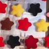 Nuevas Cuentas Sueltas de Estrella de Cinco Puntas de Acrílico Flocado con Agujero Recto para Cadenas de Teléfono, Llaveros, Cadenas de Bolsos y Accesorios de Joyería DIY