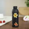 Taza térmica para hombres y mujeres, elegante, para deportes y uso al aire libre, taza de agua fría portátil de acero inoxidable, juego en caja de regalo con estampado