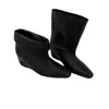 Botines cortos de piel auténtica estilo coreano con punta cuadrada para mujer, que aumentan la altura, botas versátiles de doble uso plegables, botas de moda slip-on versátiles y elegantes para estilizar