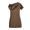 Diseño Sentido Vestido Asimétrico con Hombro Descubierto para Mujer Verano 2024 Chica Caliente Sexy Hombro Descubierto Ajustado Elástico Falda de Cadera