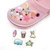 Juego de Charms de Zueco Coloridos de Dibujos Animados Fluorescentes Accesorios DIY Goma Suave de PVC Accesorios de Decoración de Zapatos Personalizados