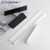 Manija de puerta de armario con sellado de bordes simple, venta al por mayor, manija de puerta de armario con cajón blanco lateral invisible, directa de fábrica