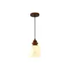 Luminária pendente pequena estilo vintage com imitação de mármore, para sala de jantar retrô, balcão de bar, hall de entrada, abajur de cabeceira de quarto, luminária pendente estilo wabi-sabi em madeira natural