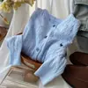 Cárdigan de punto trenzado estilo nuevo otoño e invierno con bordado de Pegaso, suéter de punto largo versátil y holgado para usar en exteriores, suéter de punto suave y mullido elegante para mujer